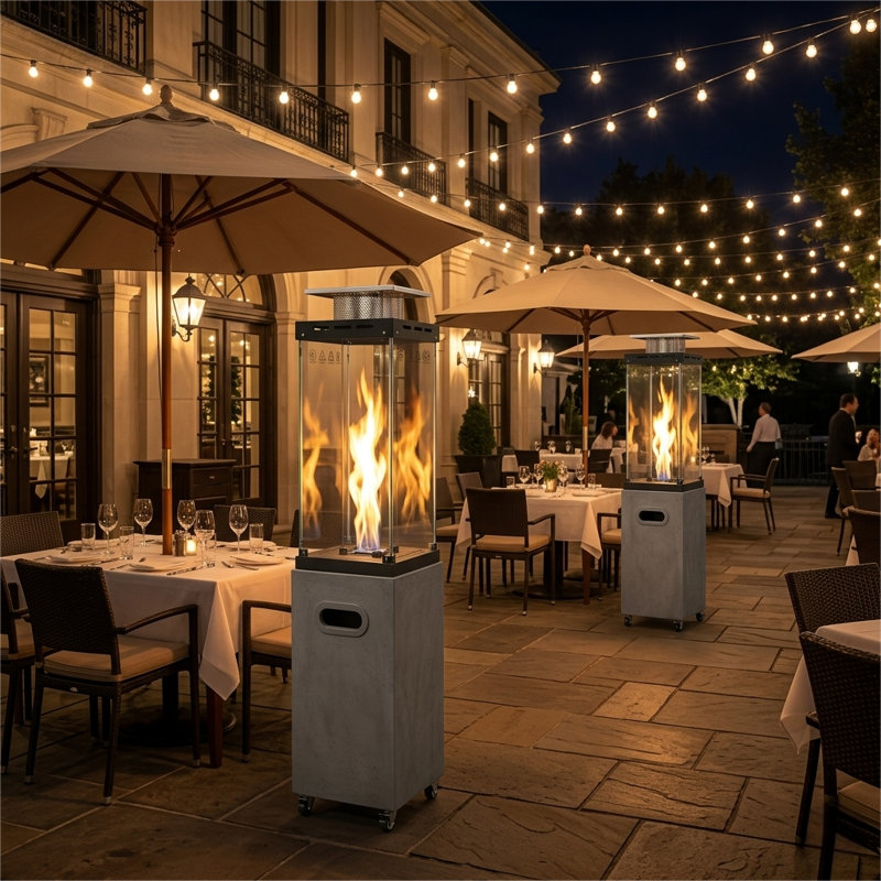 Chauffe-terrasse au propane 41 000 BTU, Gris béton moderne