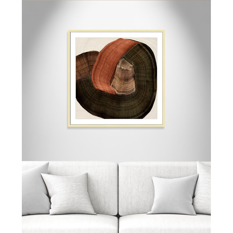 «Folded Earth II» par , Imprimé mat, Or mat, 32'' W x 32'' H