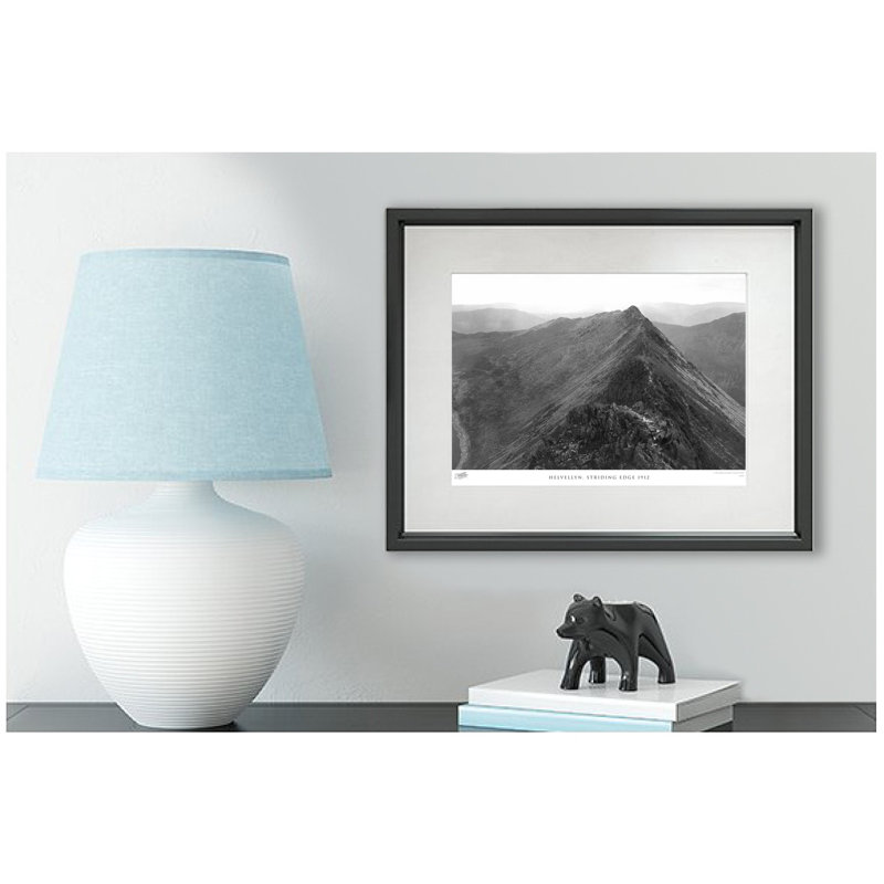Helvellyn, Striding Edge 1912 by Francis Frith - Single Picture Frame Print, 60cm H x 80cm W x 2.3cm D
