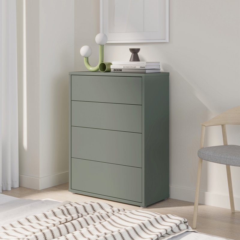 74.5 cm W Chest of 4 Drawers, Green