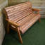 Bulkley Charles Taylor Hand Made Traditional 3 Seater Chunky Rustic Wooden Garden Bench Furniture