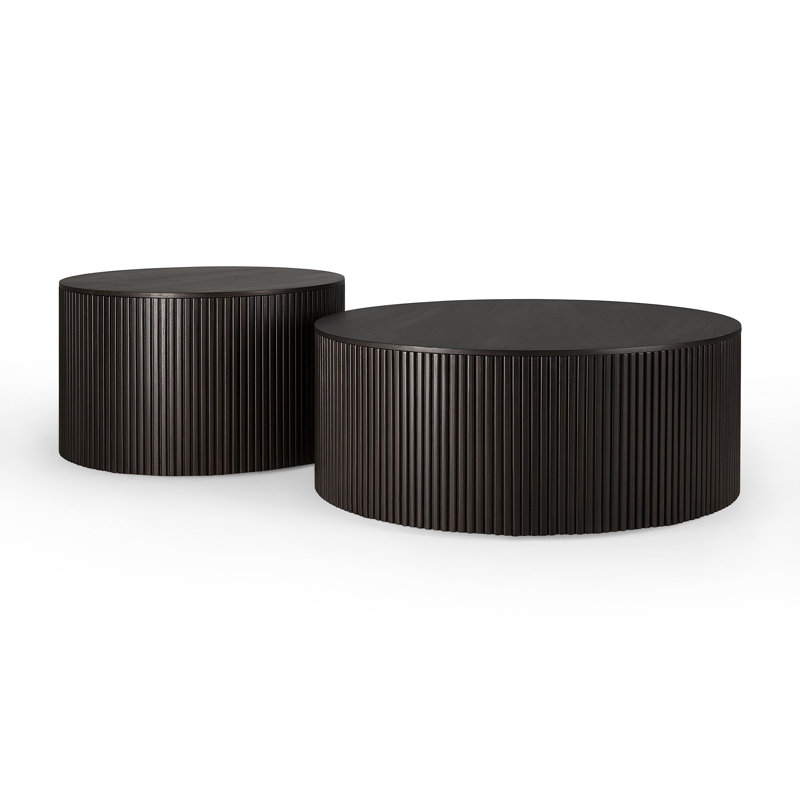 Roller Max Coffee Table, 13.8" H x 23.6" L x 23.6" W, Espresso
