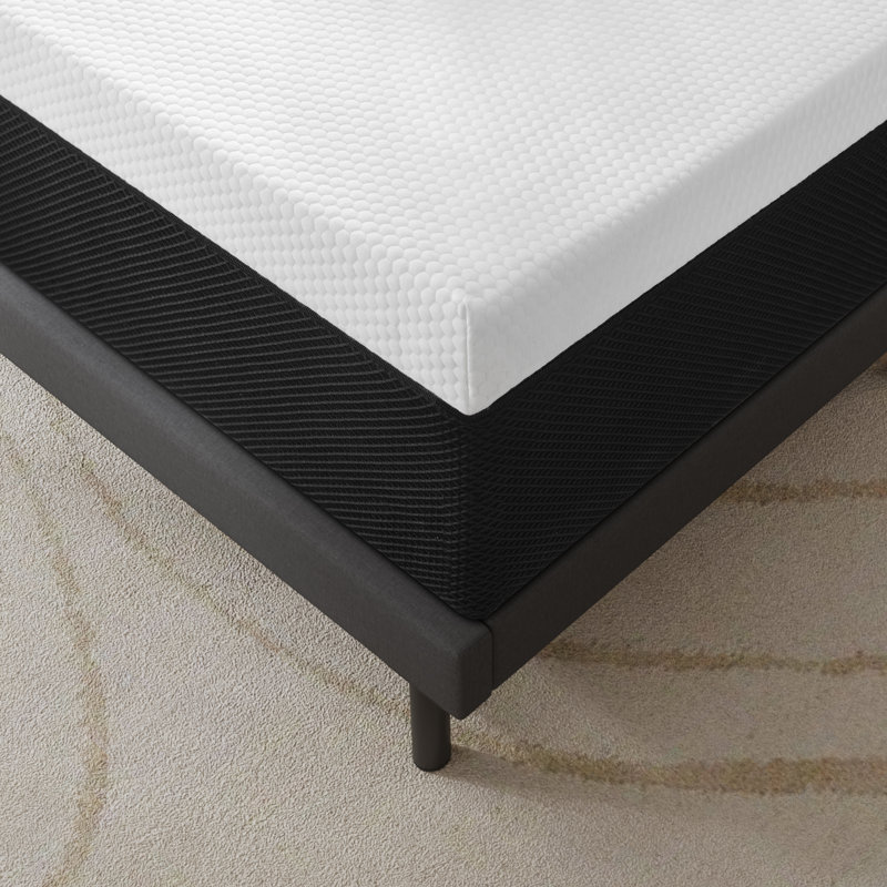 Matelas en mousse viscoélastique imprégnée de gel 10 po avec renforts mi-ferme, matelas dans une boîte, Lit simple