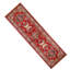 Tapis de couloir unique en laine noué à la main de 2 pi 6 po x 7 pi 8 po ivoire / rouge / bleu