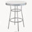 Glossy White and Chrome Round Bar Table
