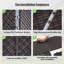 Carreaux de terrasse à emboîtement de patio, tuiles de terrasse carrées en composite 12 po x 12 po, carrelage extérieur rayé en plastique pour cour arrière pour porche (toutes les 44)