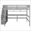 Lit mezzanine double avec bureau intégré-938811680