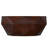 Zayn 35"W Solid Acacia Contemporary Drum Coffee Table with Faceted Geometric Design-864640094