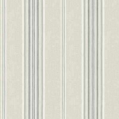 Calvados Turquoise Linen Stripe Wallpaper