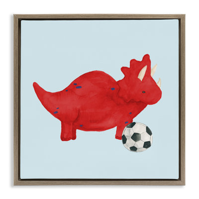 Baby Dino with Ball Floating Frame, design by Lucille Price