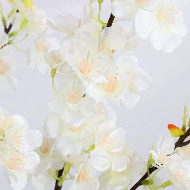 Ensemble de 3 fleurs de cerisier artificielles d'intérieur Sakura, White