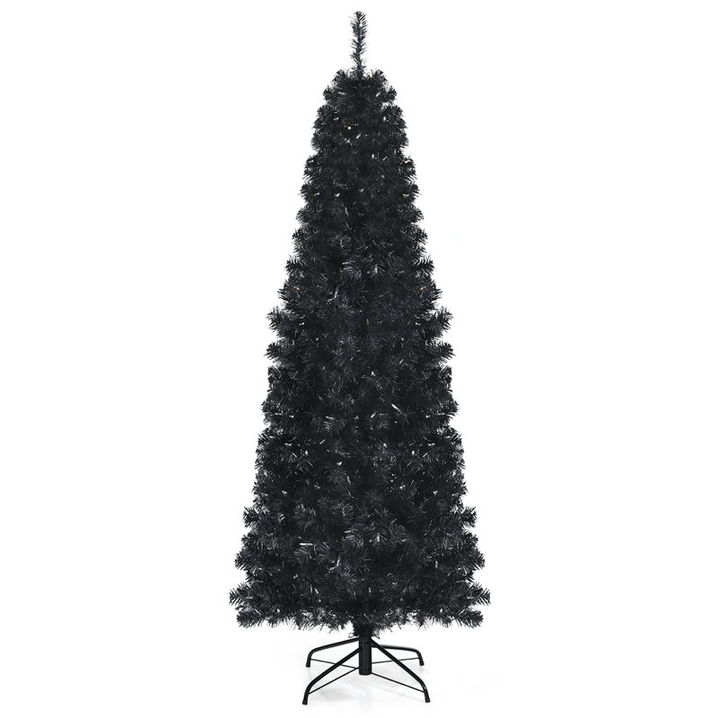 Arbre de Noël épinette noir 7 'H 7' avec 350 lumières DEL, H 6 po