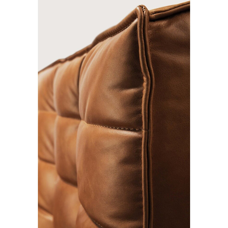N701 Modular Sofa Set - Combo Left - 1 Seater + 3 Seater + 90° Round Corner, Old Saddle Genuine Leather