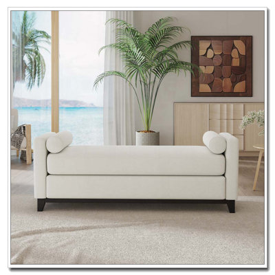 Solid Wood Upholstered Bench