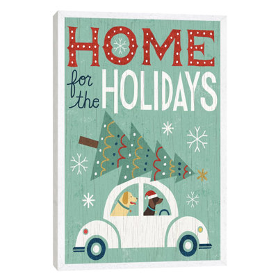 Home for the Holidays 1 Piece Floater Frame Wall Art on Canvas