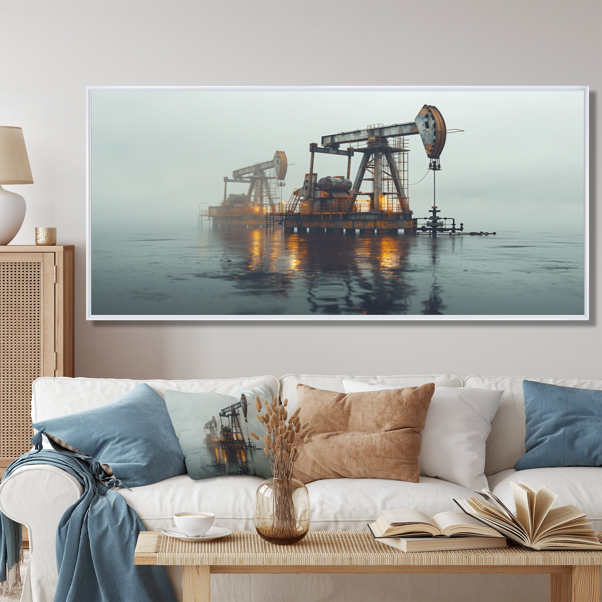 17 Stories Grey Yellow Winter Fueling Futures Oil Rig - Oil Rigs ...