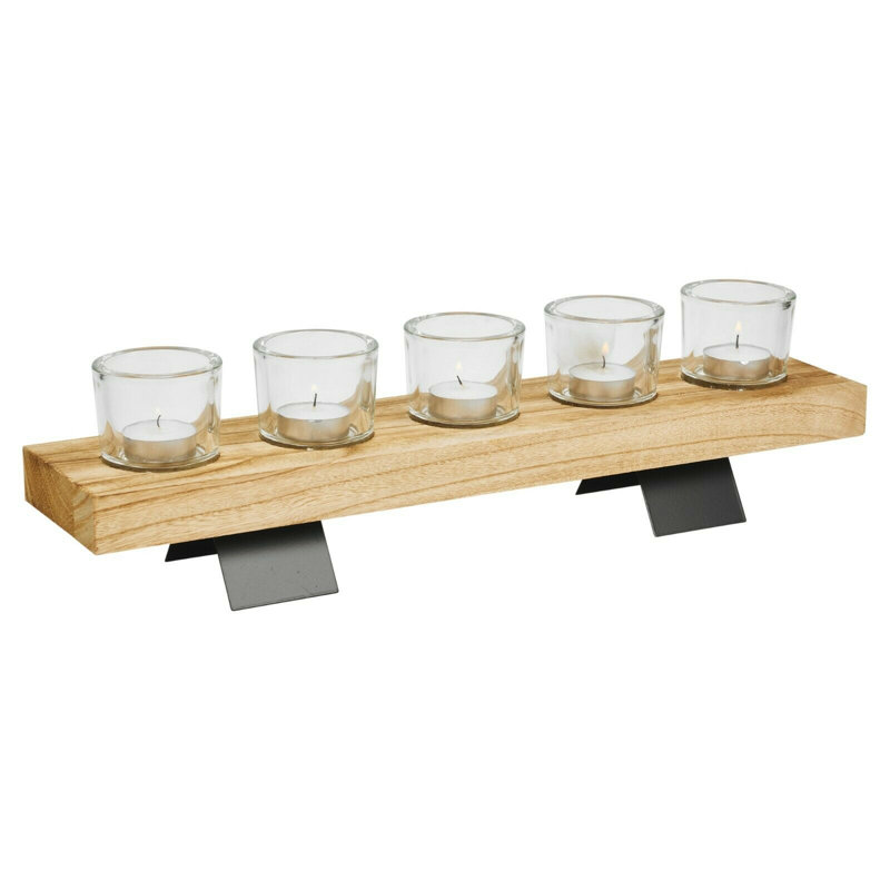 Wood Tabletop Tealight Holder
