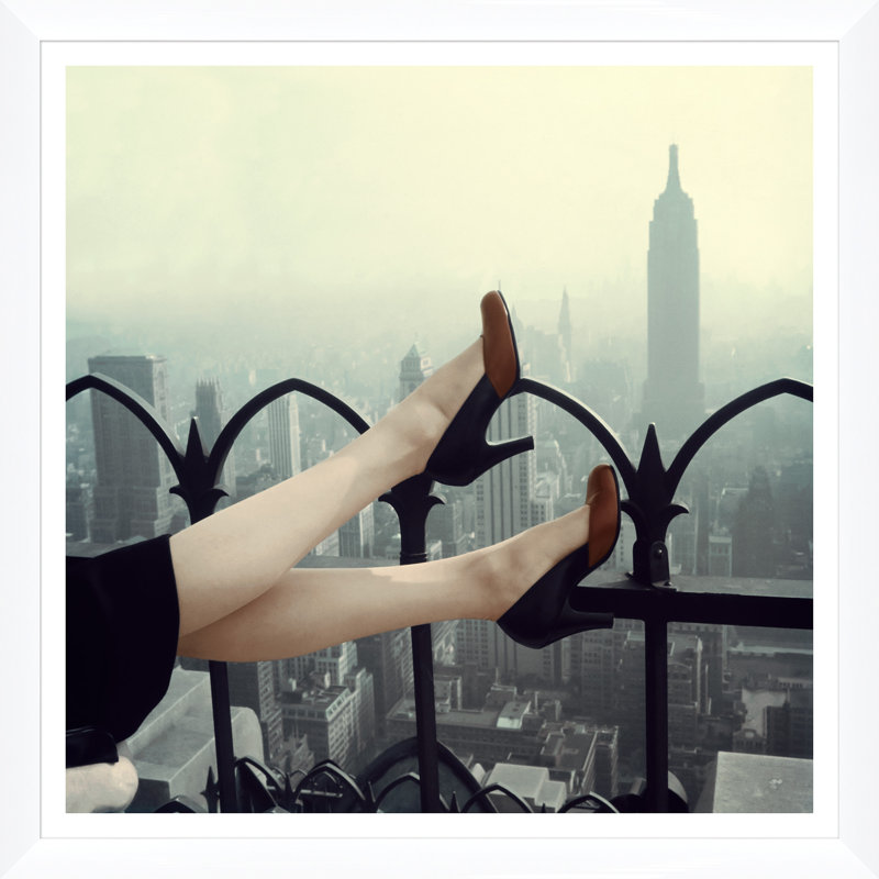 Glamour, "Two-Color Pumps Beside The NYC Skyline," Edward Kasper, November 1950 Print by Edward Kasper, 43.5" H x 43.5" W