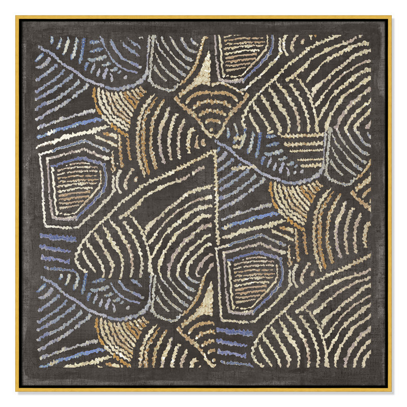«Golden Folklore III» par Aimee Wilson, H 37,5 po x l 37,5 po, Or
