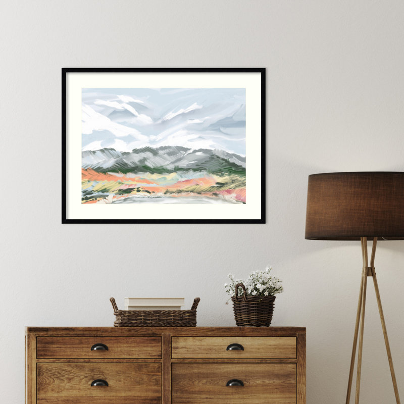 «Whispering Peaks» par Jenna Alheit, impression sur bois encadrée