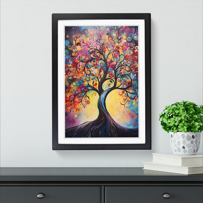 Single Picture Frame Print on Wood, Black Framed, 34cm H x 25cm W