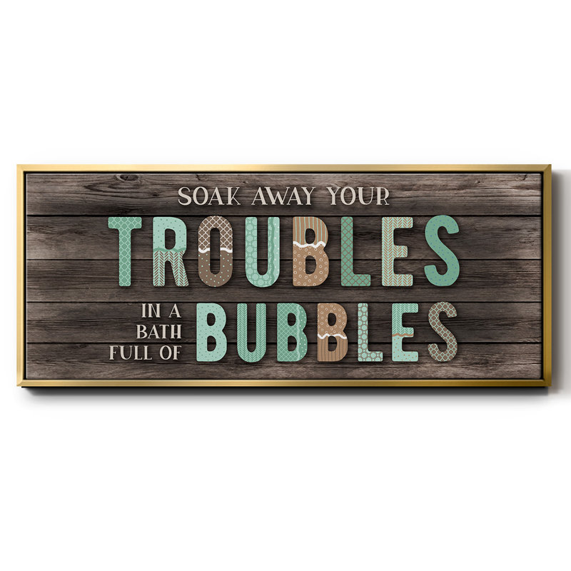 Troubles Bubbles - Toile encadrée, H 20 po x l 50 po
