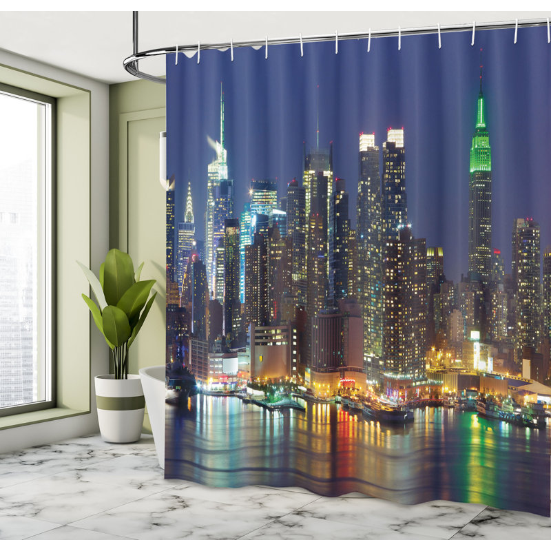 Brunelle Shower Curtain with Hooks Included, 70" H x 69" W