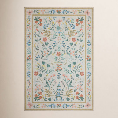 Rifle Paper Co. x Loloi Wildwood Cream Floral Rug