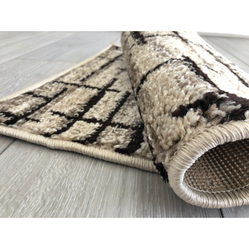 Beaulieu Non-Slip Chequered Doormat, Rectangle 64 x 117cm