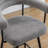 Kiylan Swivel Upholstered 26.7" Linen Counter Stool with Curved Wing Back and Metal Frame-983346169
