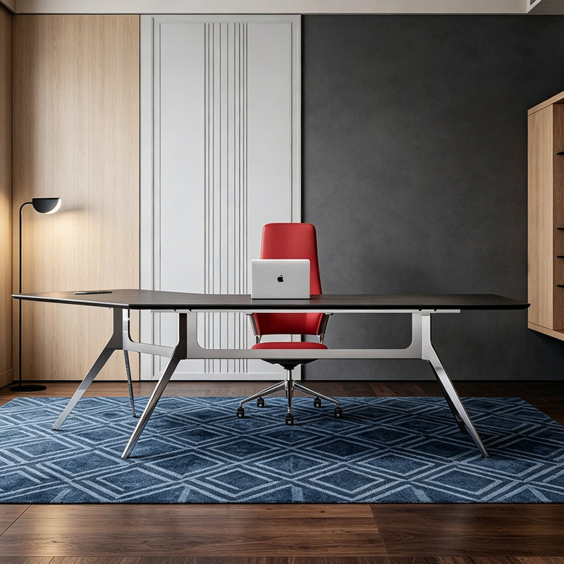 Bureau haut de gamme moderne et minimaliste, H 29,53 po x l 78,74 po x P 31,5 po