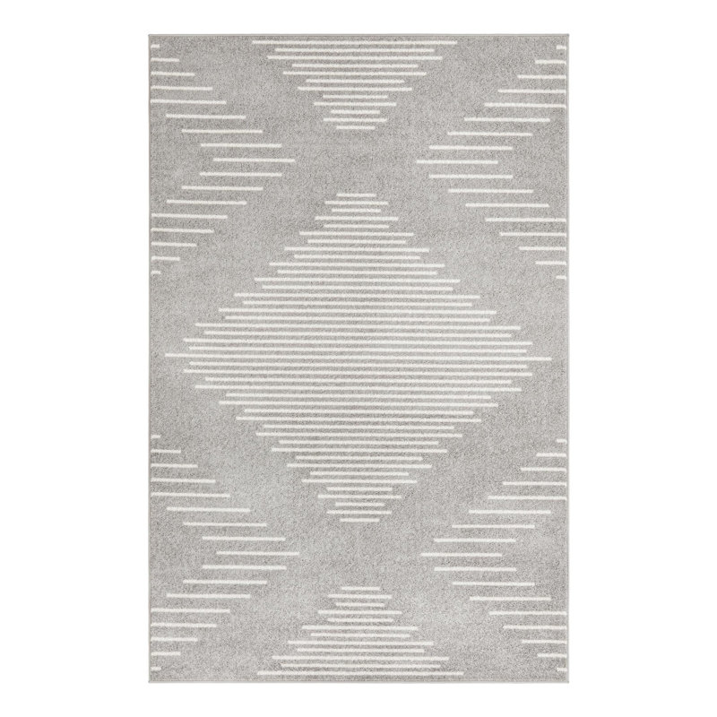Synthetic Geometric Indoor Rug, Rectangle 5'3" x 8'