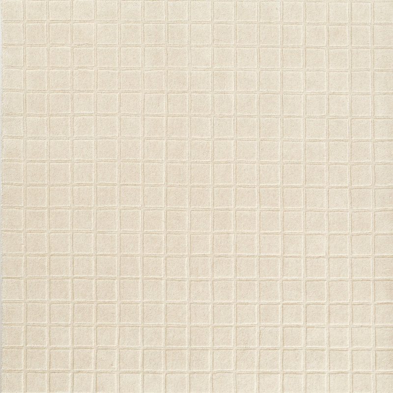 Hand Loomed Ivory Wool Rectangular Area Rug 5' x 8'