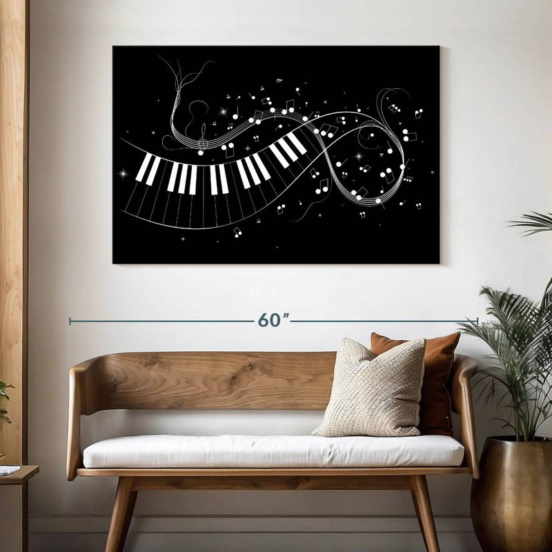 Abarca Piano Key Notes, 32" H x 48" W