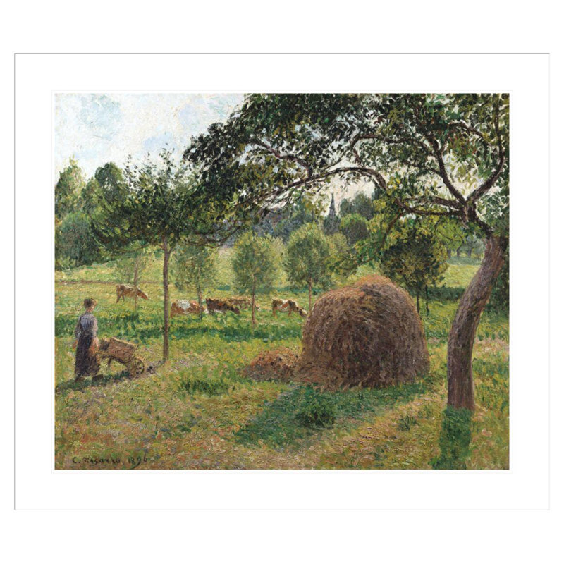 «Dusk at Erangy» par Camille Pissarro, impression giclée sur cadre, H 33,5 po x l 38,89 po