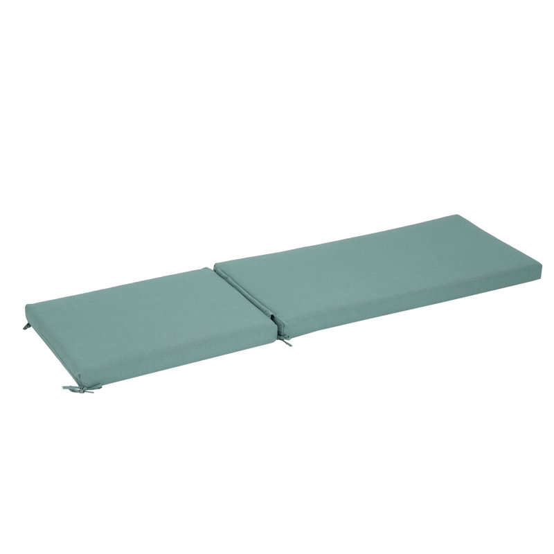 Coussin de chaise longue d'extérieur Aashild, Sarcelle