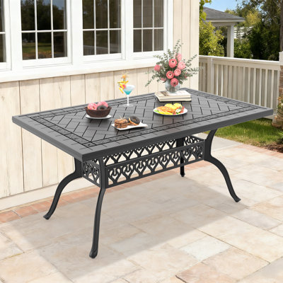 Table de salle à manger rectangulaire en aluminium 59 59 po