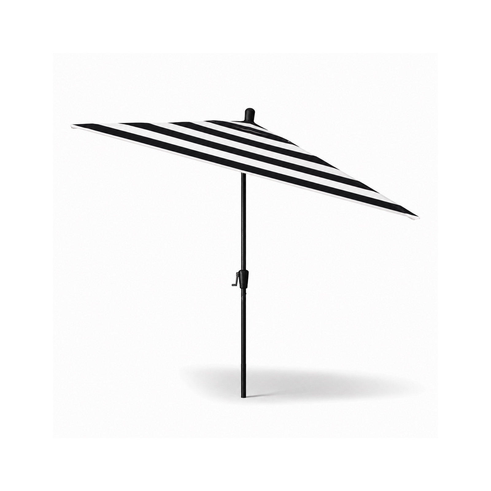 Olivier 116.7'' Outdoor Umbrella, Black Sapphire, Black Polyester Stripes