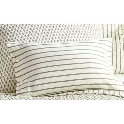 Hayslip Mocha Stripe Boudoir Pillow