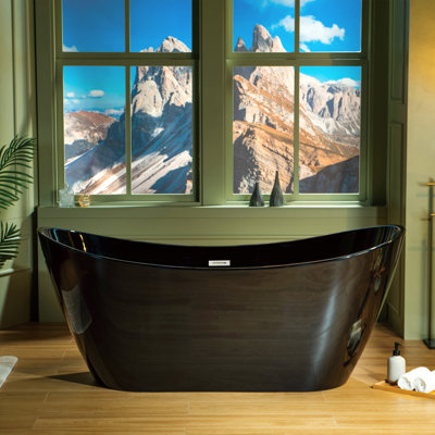 67'' x 32'' Freestanding Soaking Acrylic Bathtub