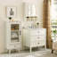 Armoire de rangement pour salle de bain, armoires à pharmacie pour salle de bain avec miroir, 2 portes, 2 tablettes réglables + 3 paniers de rangement en bois de style mural pour salle de bain