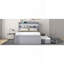 Lit plateforme simple TG avec tête de rangement à DEL, station de charge, lit gigogne simple et 2 tiroirs, gris-1665149717