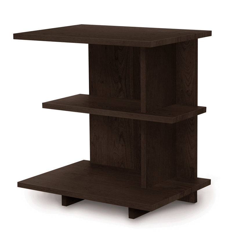 Mansfield Solid Wood Nightstand, Smoke Cherry