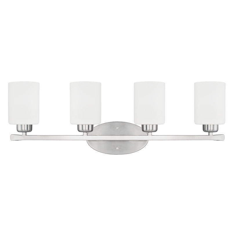Dixon Dimmable Vanity Light, Brushed Nickel, 4