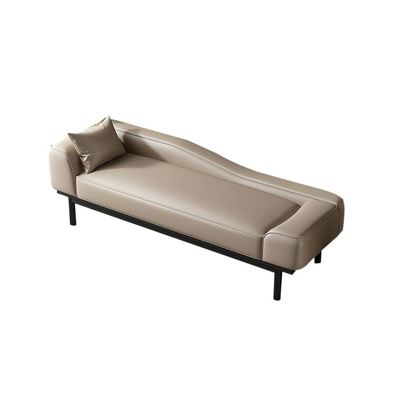 Leather Match Upholstered Bench, 21.65" H x 78.74" W x 21.65" D, Khaki