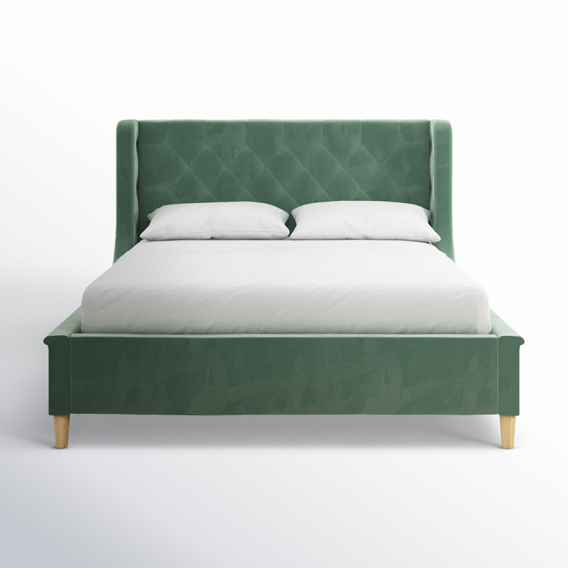 Lit plateforme double Ambrosia, Vert