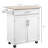 Rolling Kitchen Island With Drawer, Cabinet & Towel Rack, White - And Versatile Storage Tool Cart, With Rack For Ample