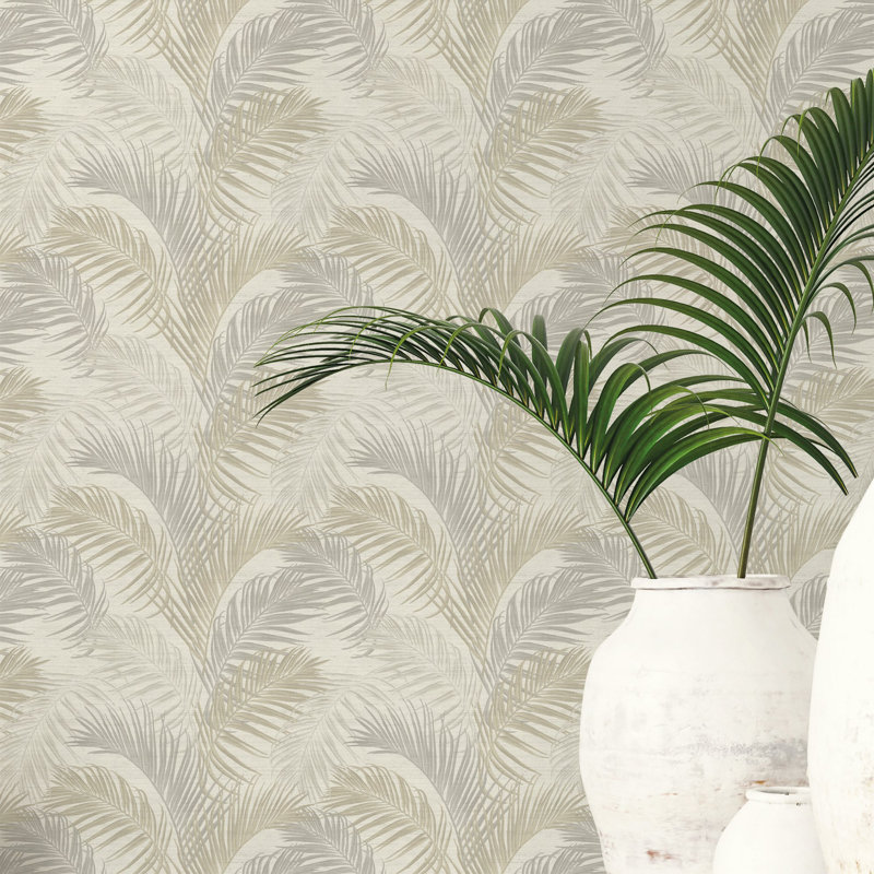 Palma 10.05m x 53cm Matte Wallpaper Roll, Beige