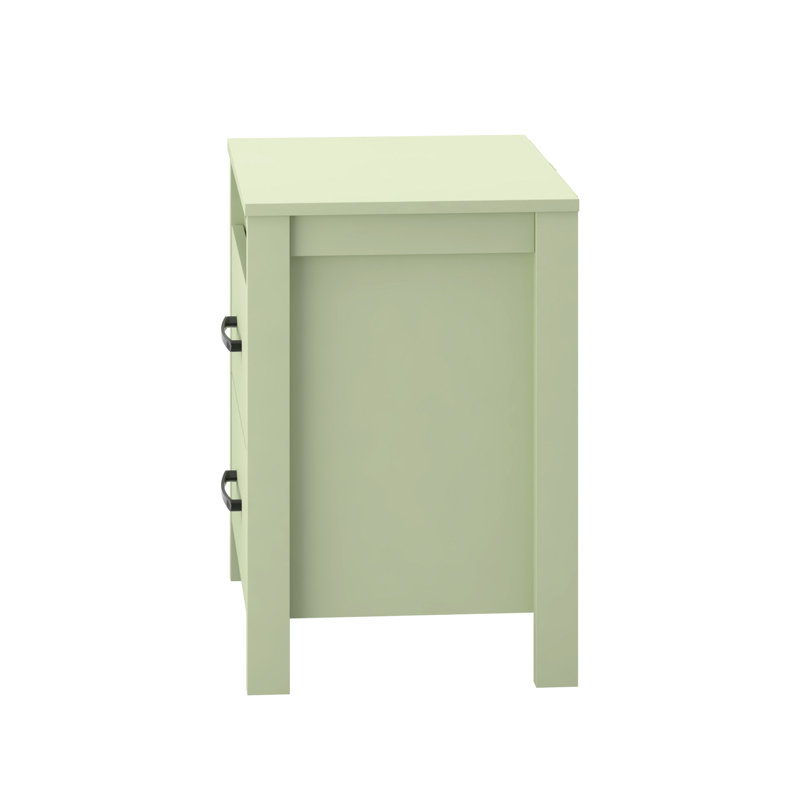  Allysyn 22.7" 2 Drawer Nightstand, Sage Green, Individual