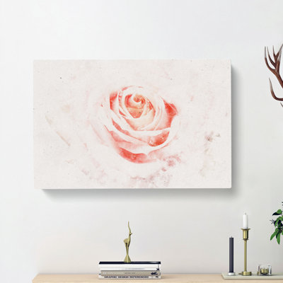 Pale Pink Rose - Wrapped Canvas Print